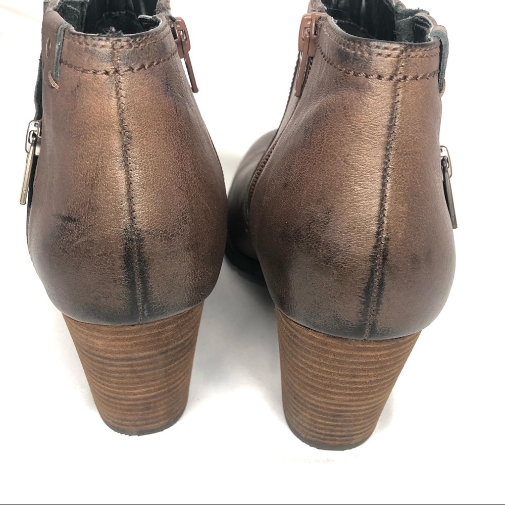 Clarks Brown leather booties Mission Halle Sz 10 M - Picture 7 of 15